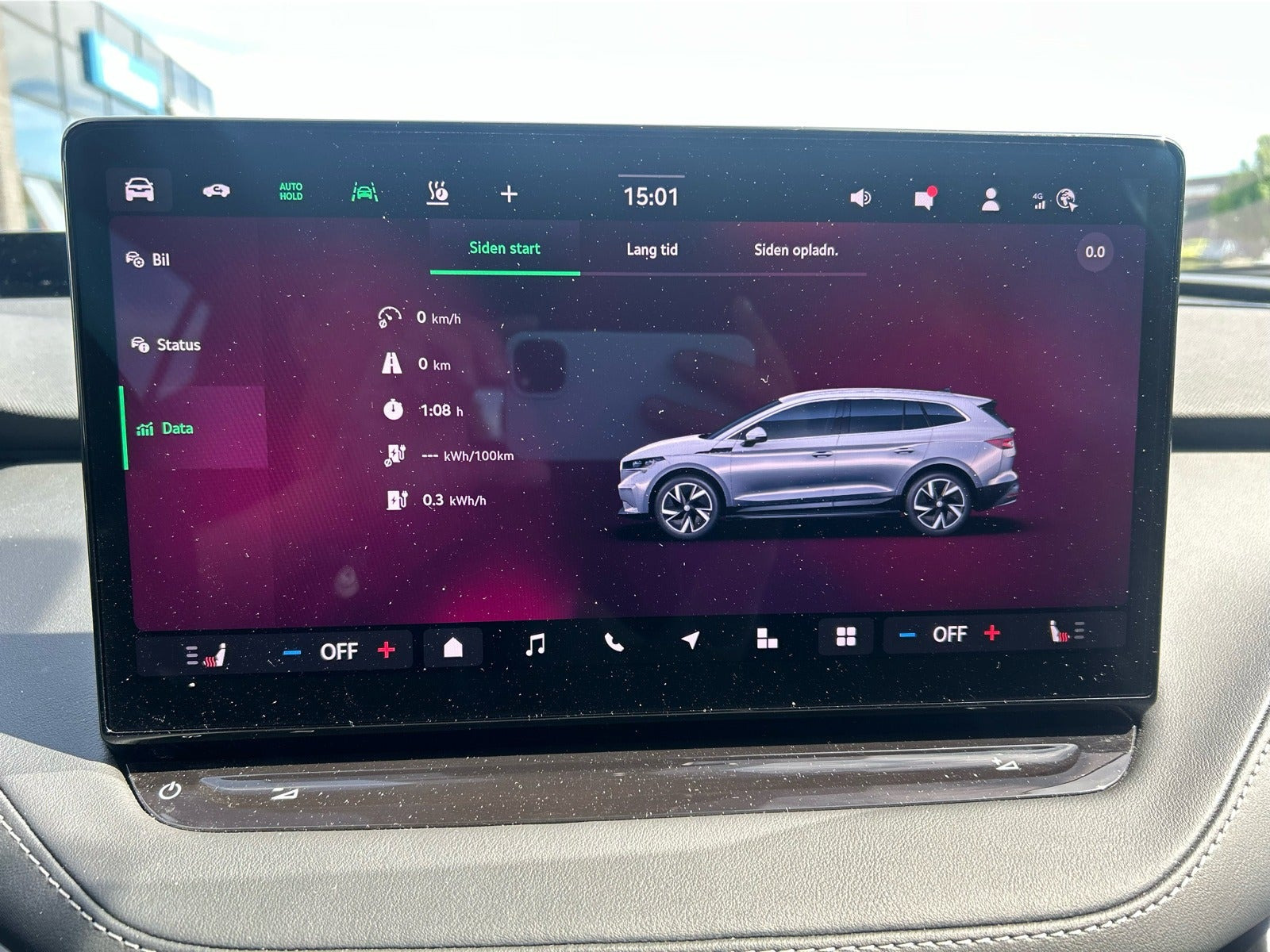 Grå Skoda Enyaq fra 2024