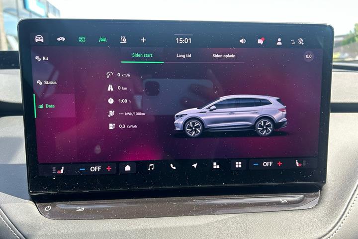 Grå Skoda Enyaq fra 2024