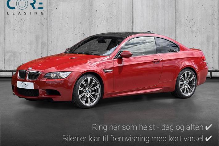 Rød BMW M3 fra 2008