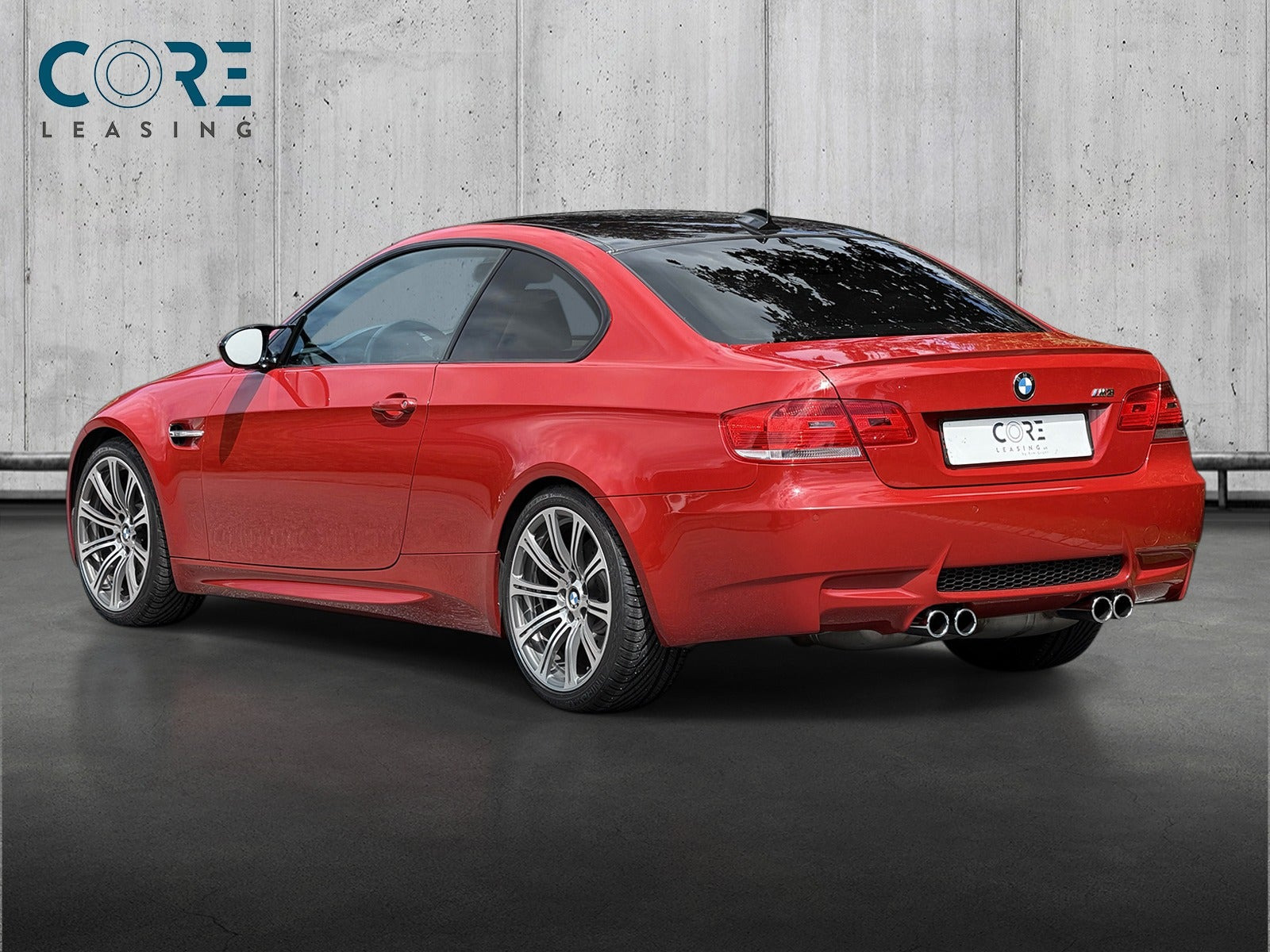 Rød BMW M3 fra 2008