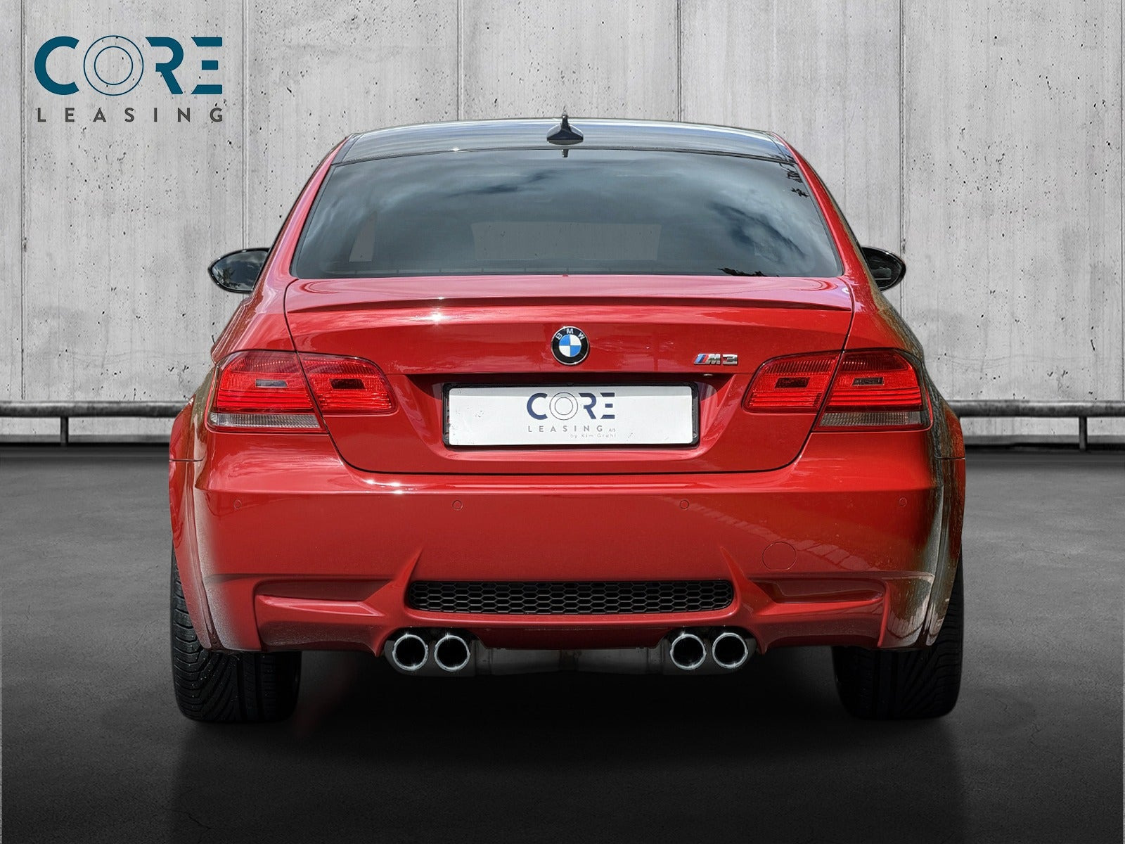 Rød BMW M3 fra 2008