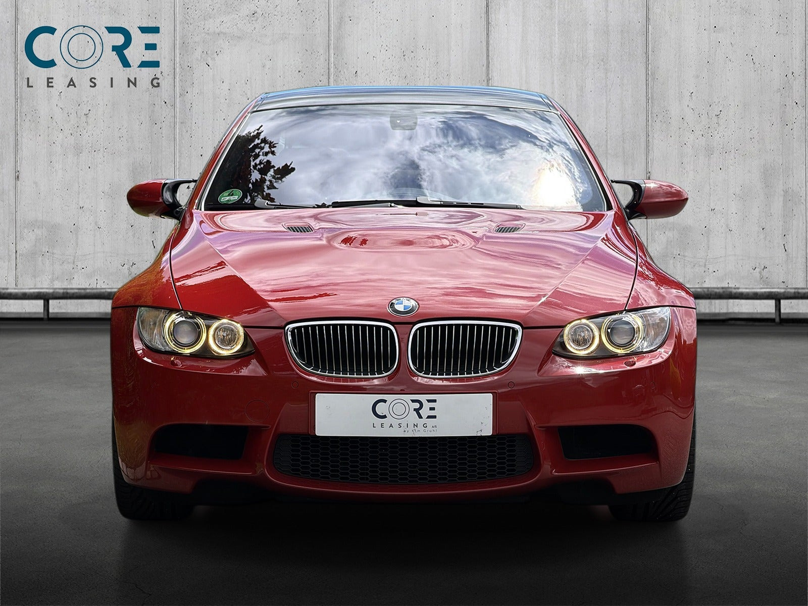 Rød BMW M3 fra 2008