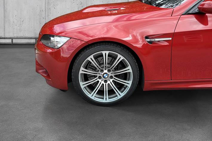 Rød BMW M3 fra 2008