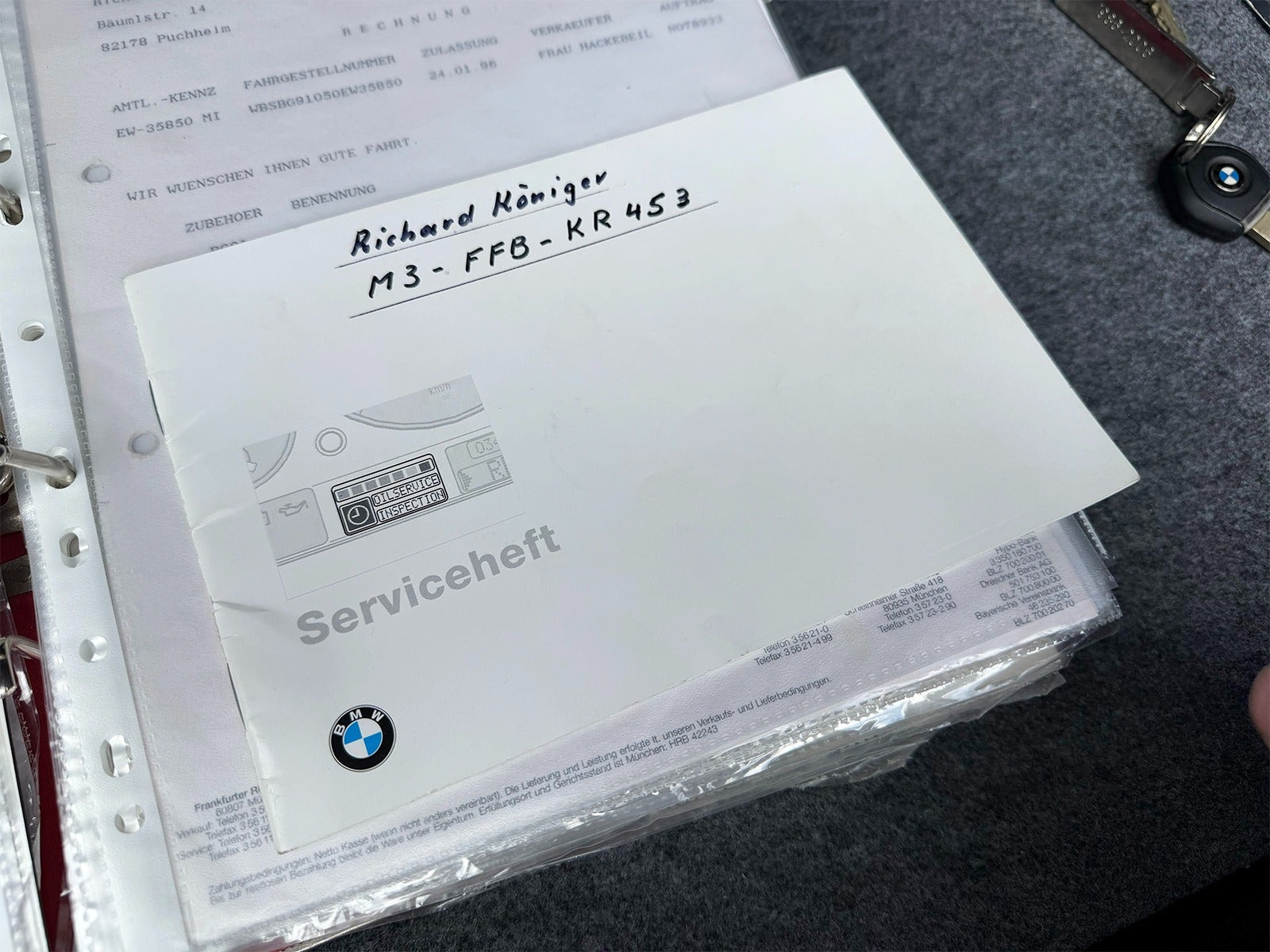 Rød BMW M3 fra 1996