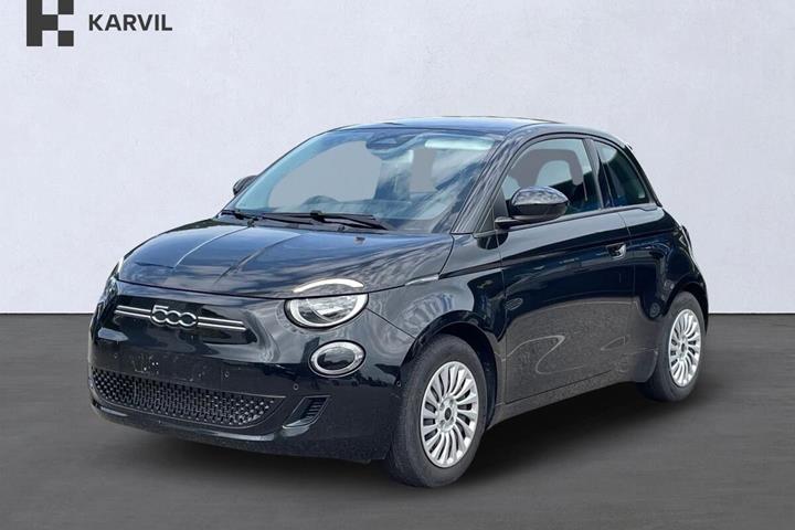 Sort Fiat 500e fra 2022 set udefra
