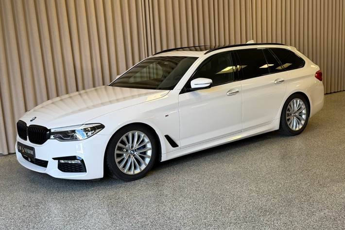 Hvid BMW 530d fra 2018