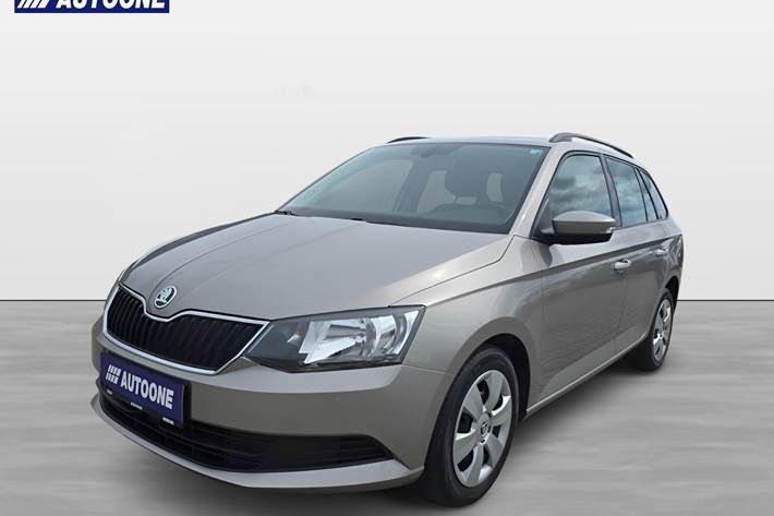 Grå Skoda Fabia fra 2018 set udefra