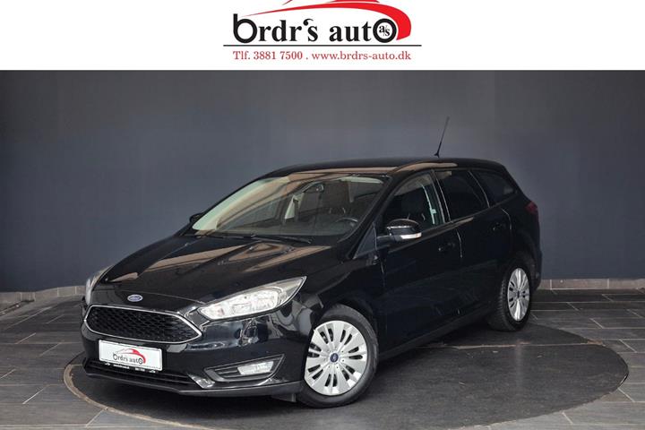 Sort Ford Focus fra 2016 set udefra