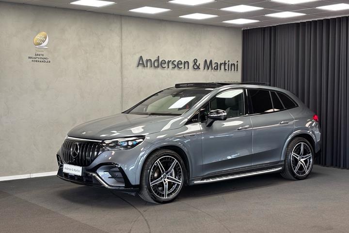 Grå Mercedes EQE 43 AMG fra 2023 set udefra