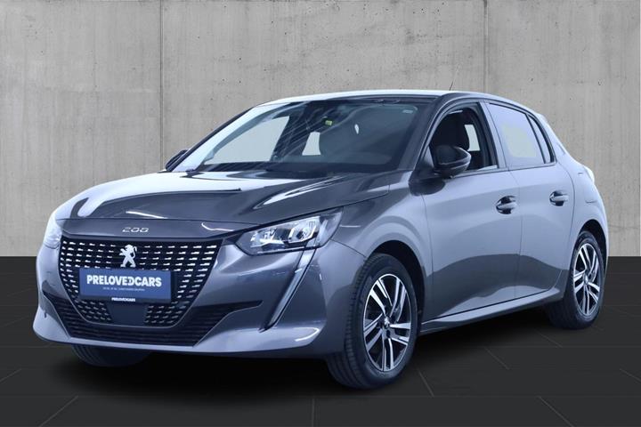 Grå Peugeot 208 fra 2023 set udefra