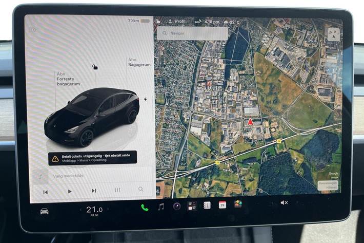 Sort Tesla Model Y fra 2022