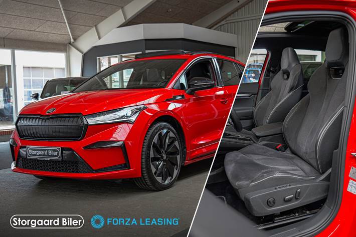 Rød Skoda Enyaq fra 2022