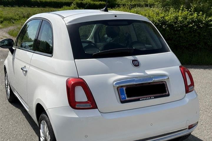Hvid Fiat 500 fra 2019