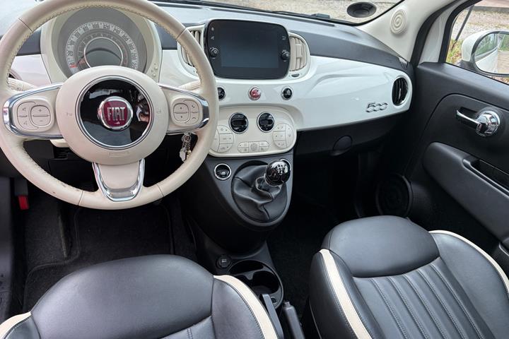 Hvid Fiat 500 fra 2019
