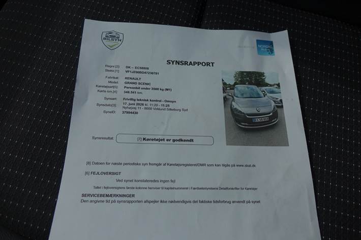 Grå Renault Grand Scenic III fra 2012