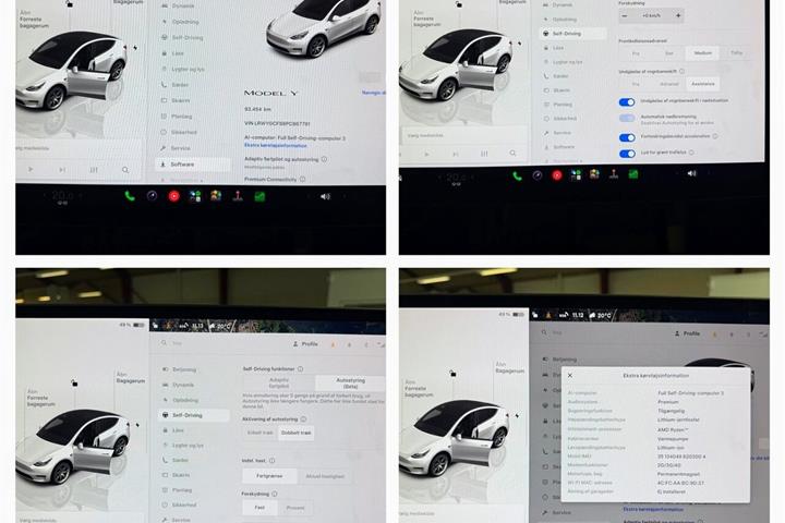 Hvid Tesla Model Y fra 2023