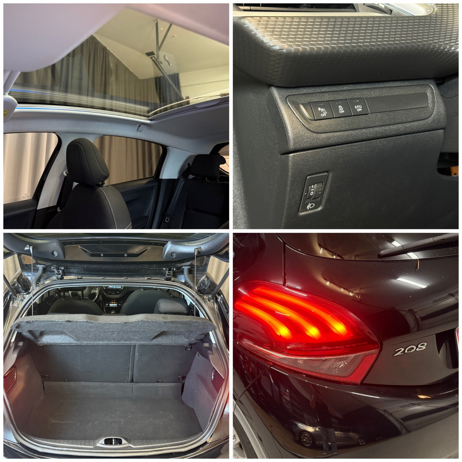 Sort Peugeot 208 fra 2017
