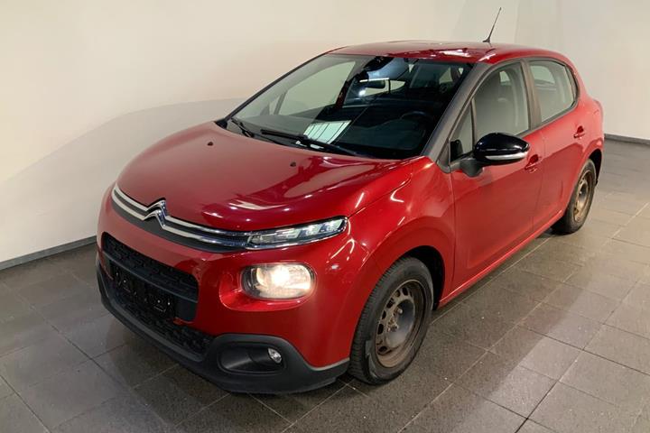 Rød Citroën C3 fra 2018 set udefra