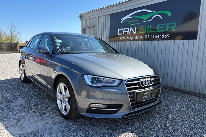 Grå Audi A3 fra 2015