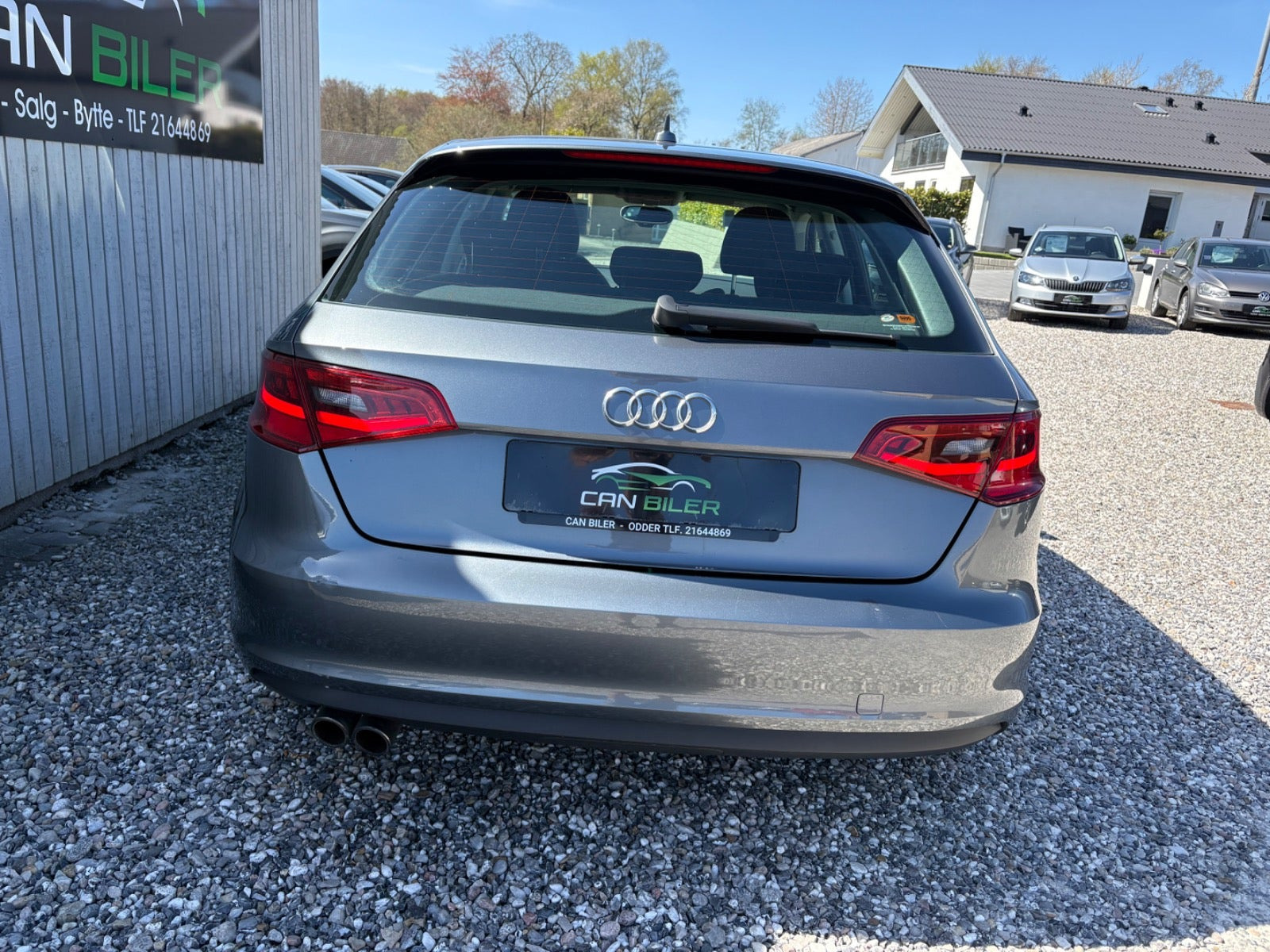 Grå Audi A3 fra 2015