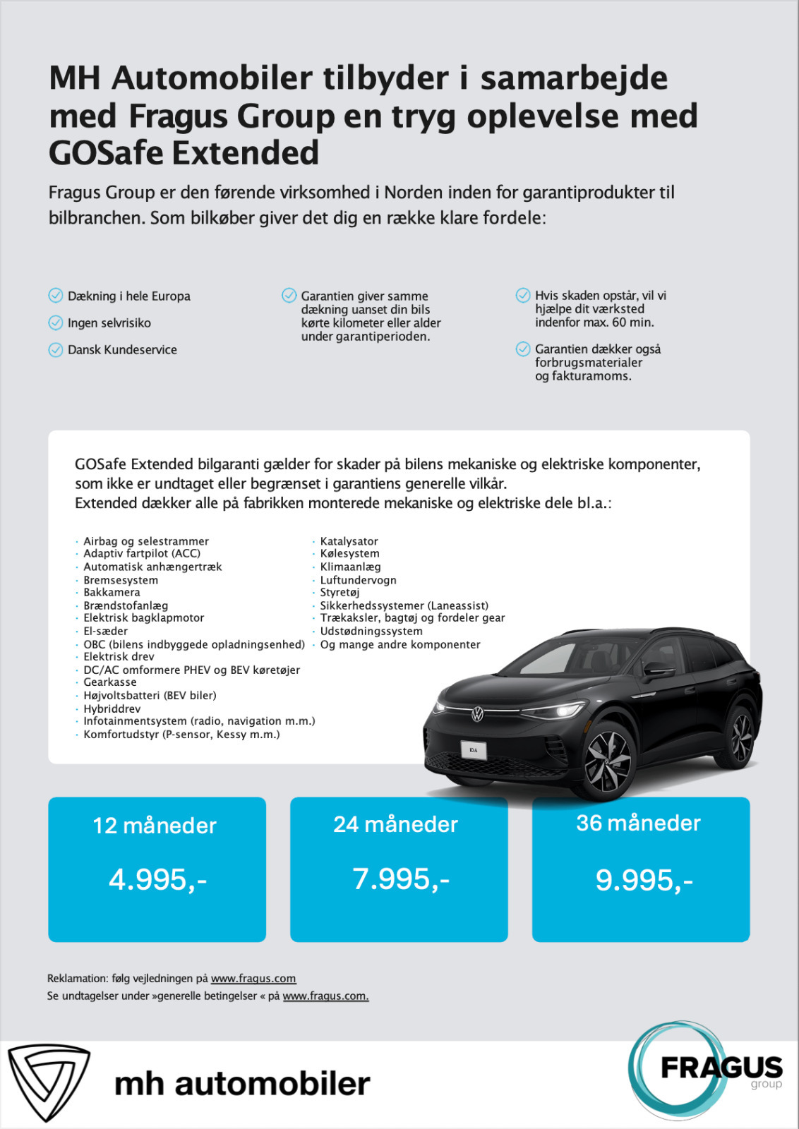 Sort Mercedes EQE350 fra 2024
