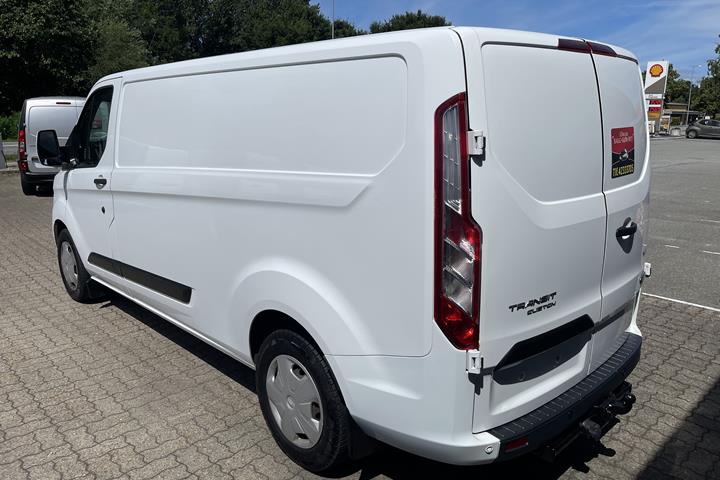 Hvid Ford Transit Custom Van fra 2018