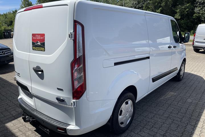 Hvid Ford Transit Custom Van fra 2018