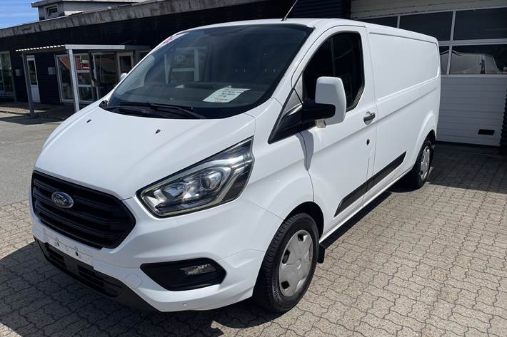Hvid Ford Transit Custom Van fra 2018