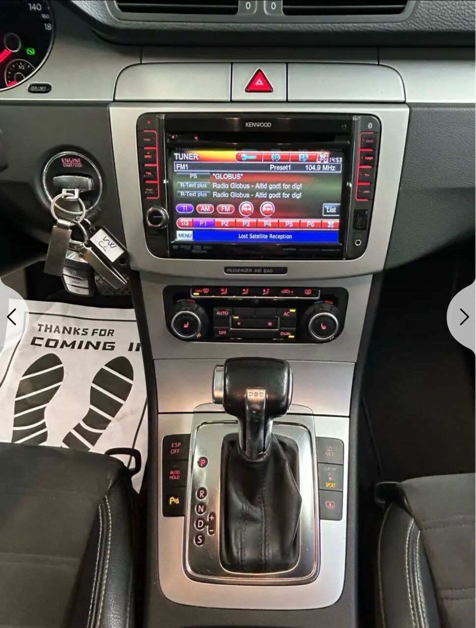 Sort VW Passat fra 2009