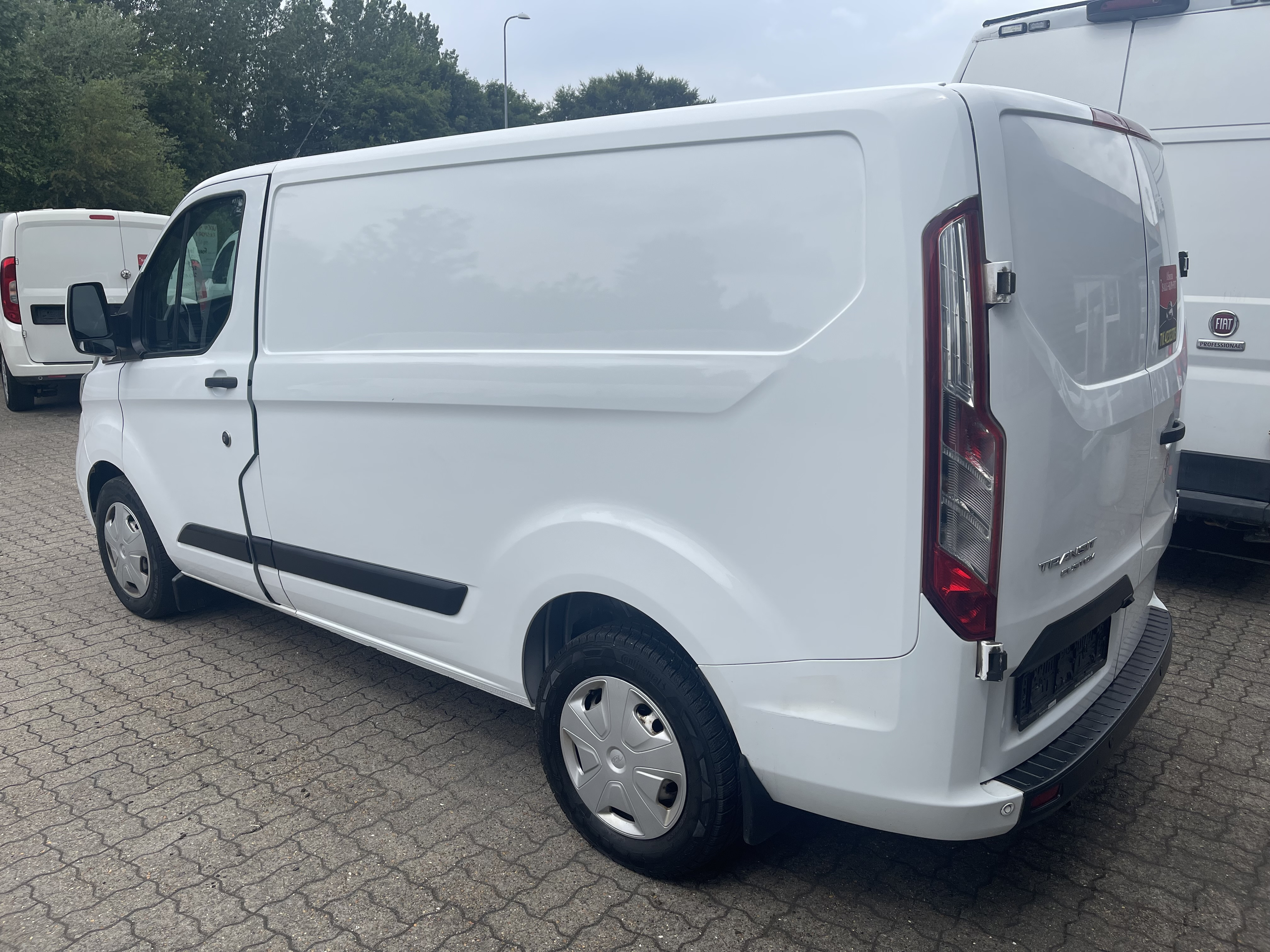 Hvid Ford Transit Custom Van fra 2019