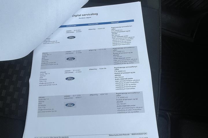 Hvid Ford Transit Custom Van fra 2019