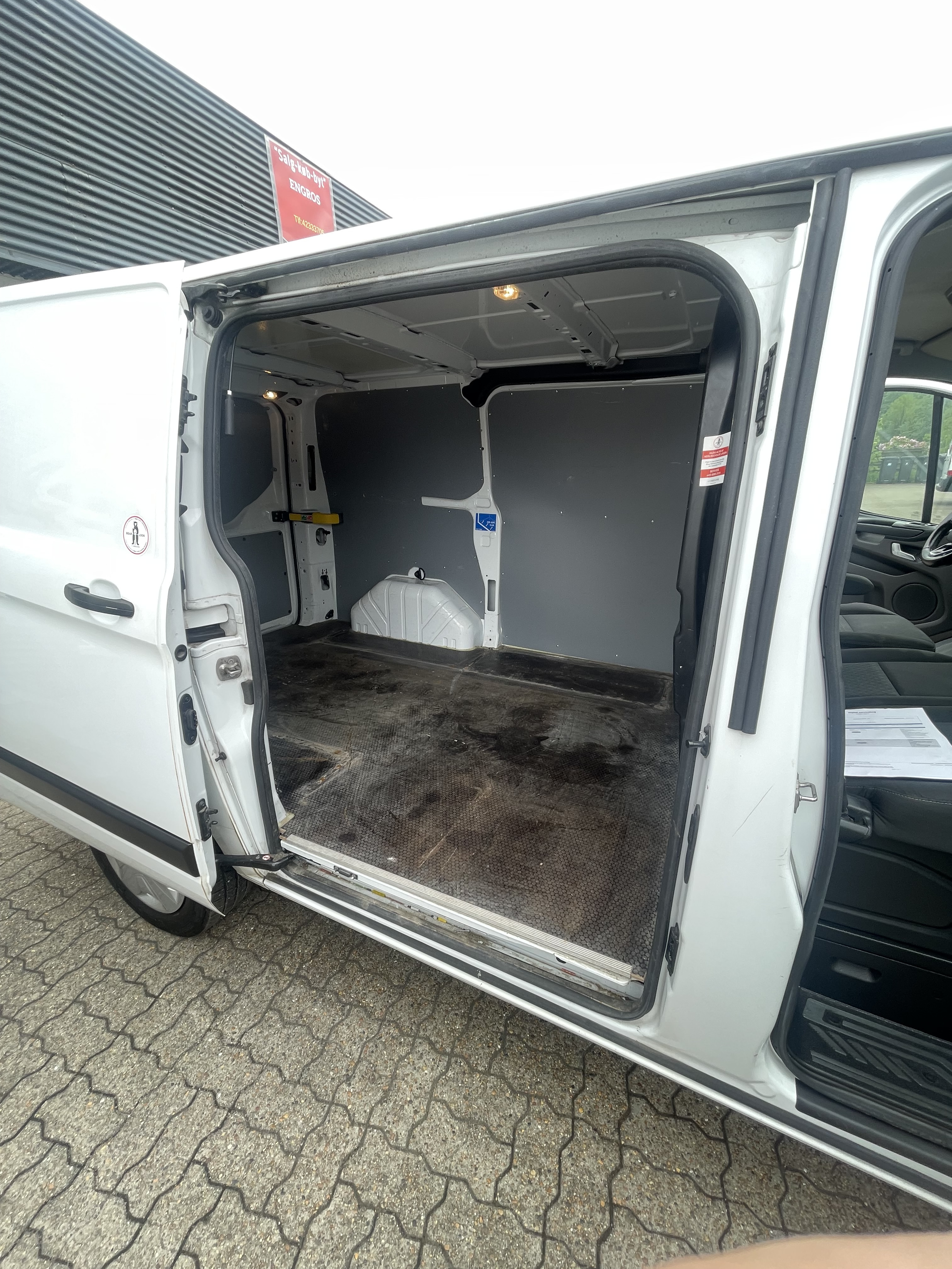 Hvid Ford Transit Custom Van fra 2019