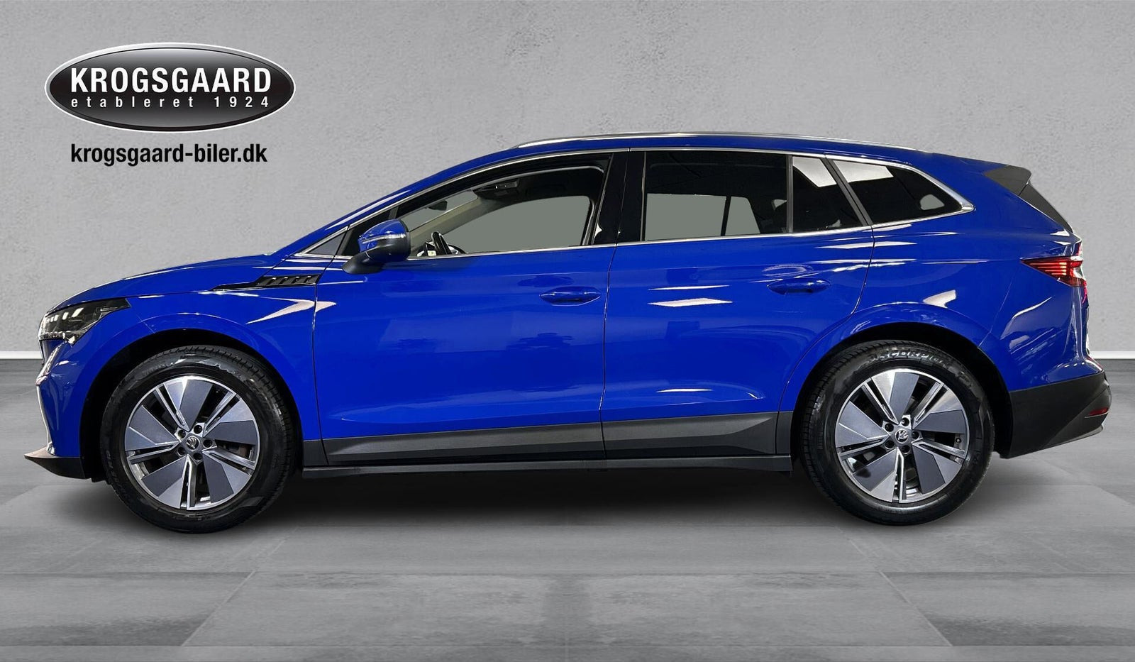 Blå Skoda Enyaq fra 2021