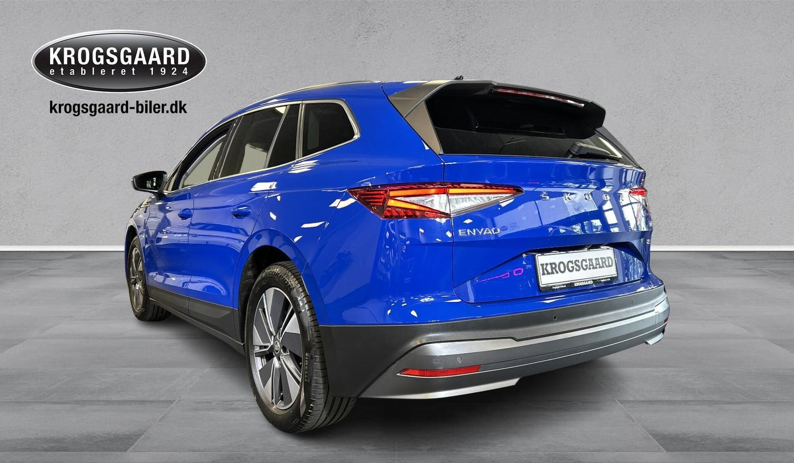 Blå Skoda Enyaq fra 2021