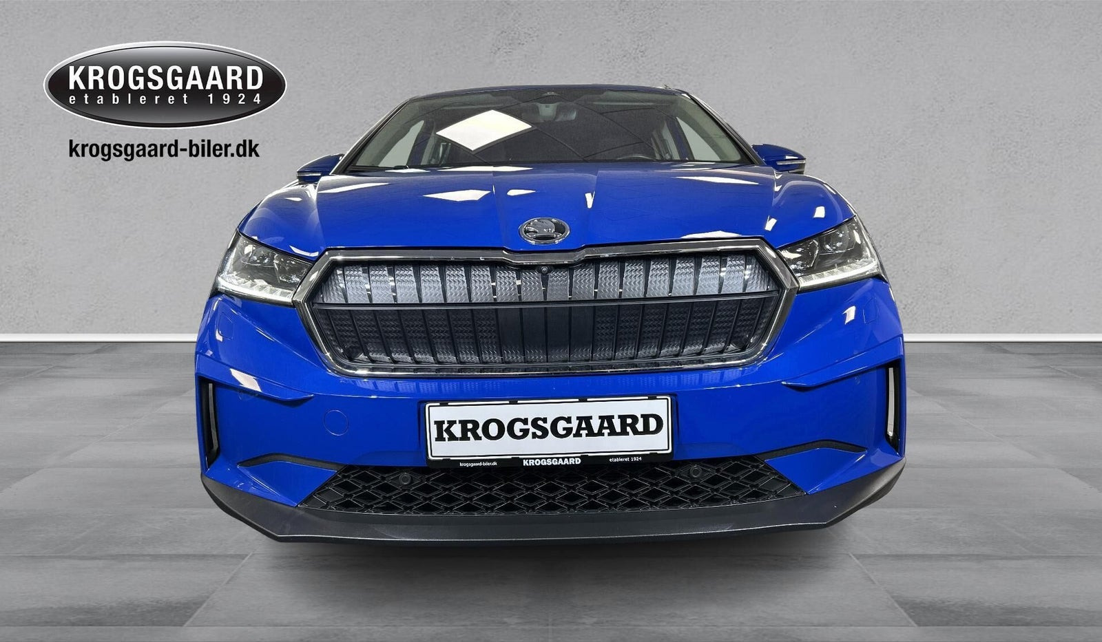 Blå Skoda Enyaq fra 2021