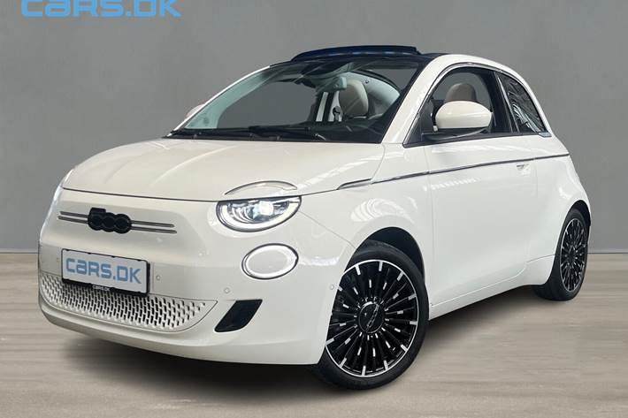 Hvid Fiat 500e fra 2023