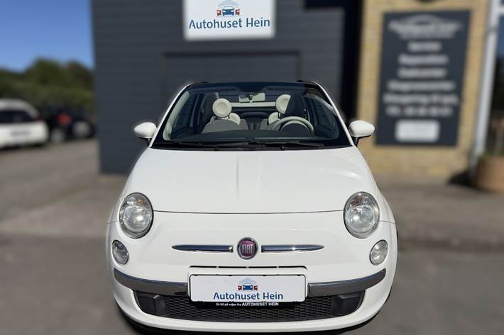 Hvid Fiat 500C fra 2010