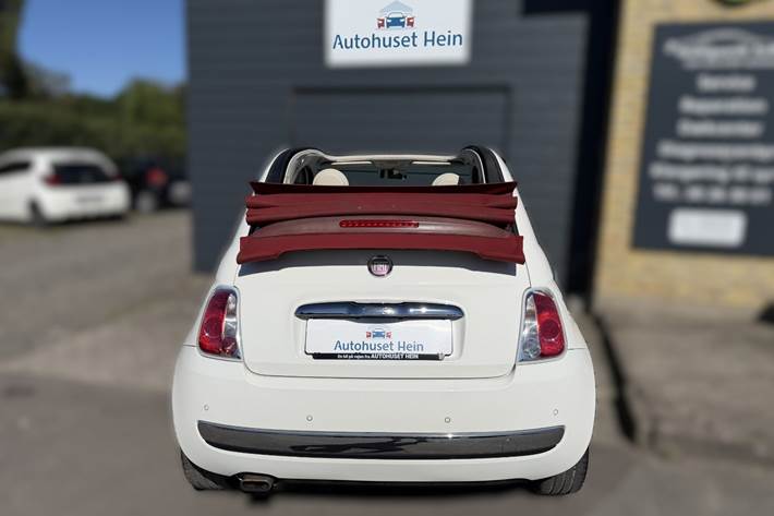 Hvid Fiat 500C fra 2010