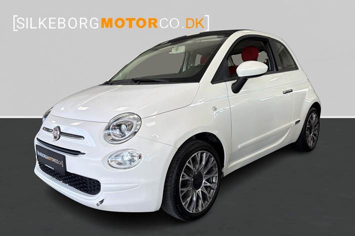 Hvid Fiat 500C fra 2016