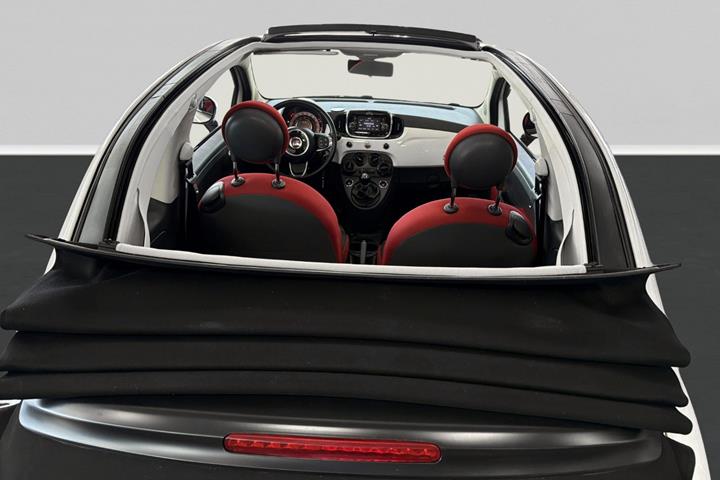 Hvid Fiat 500C fra 2016