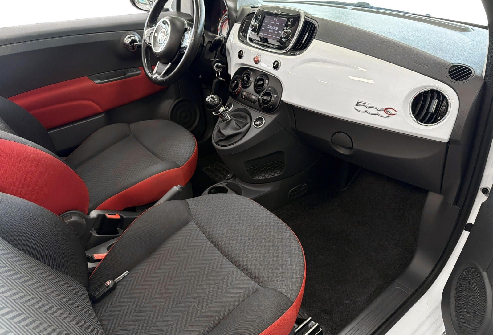 Hvid Fiat 500C fra 2016