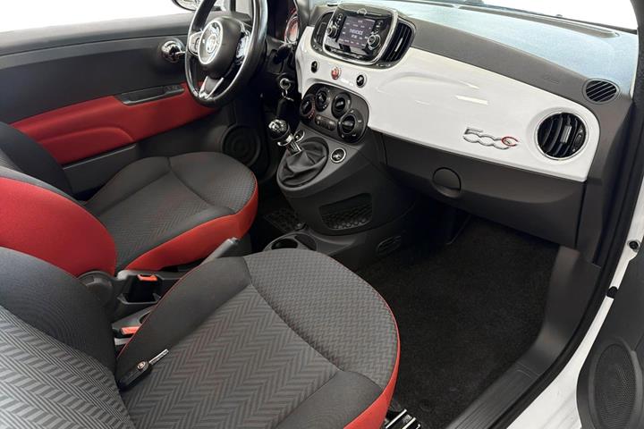 Hvid Fiat 500C fra 2016