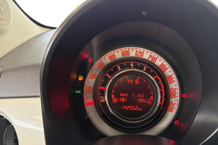 Hvid Fiat 500C fra 2016