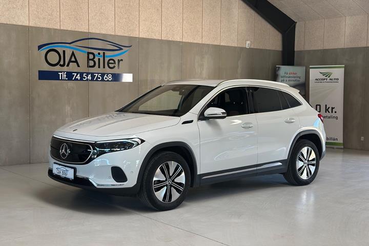 Hvid Mercedes EQA250 fra 2022 set udefra