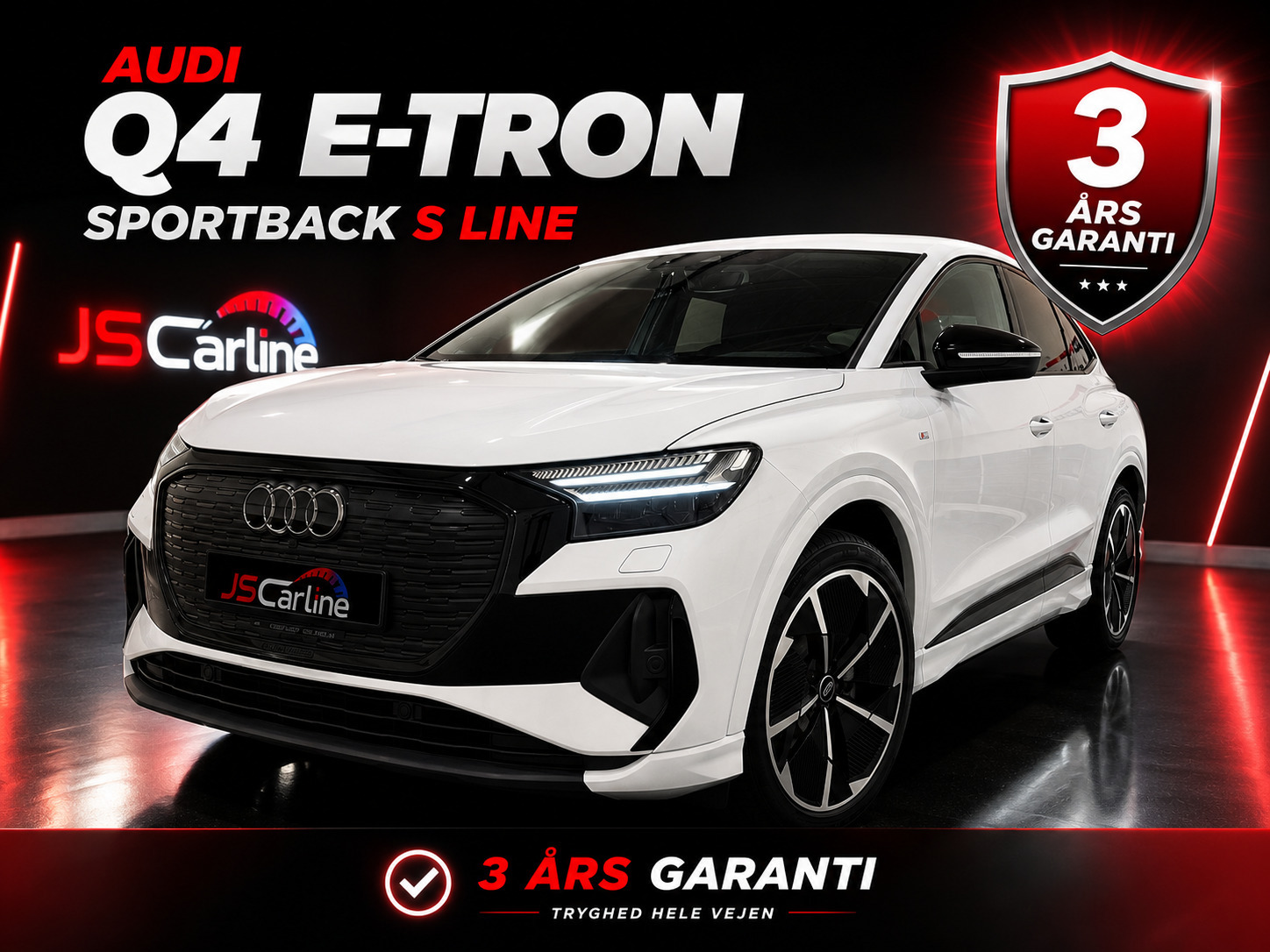 Hvid Audi Q4 e-tron fra 2024