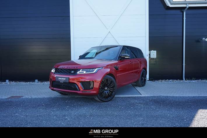 Rød Land Rover Range Rover sport fra 2019