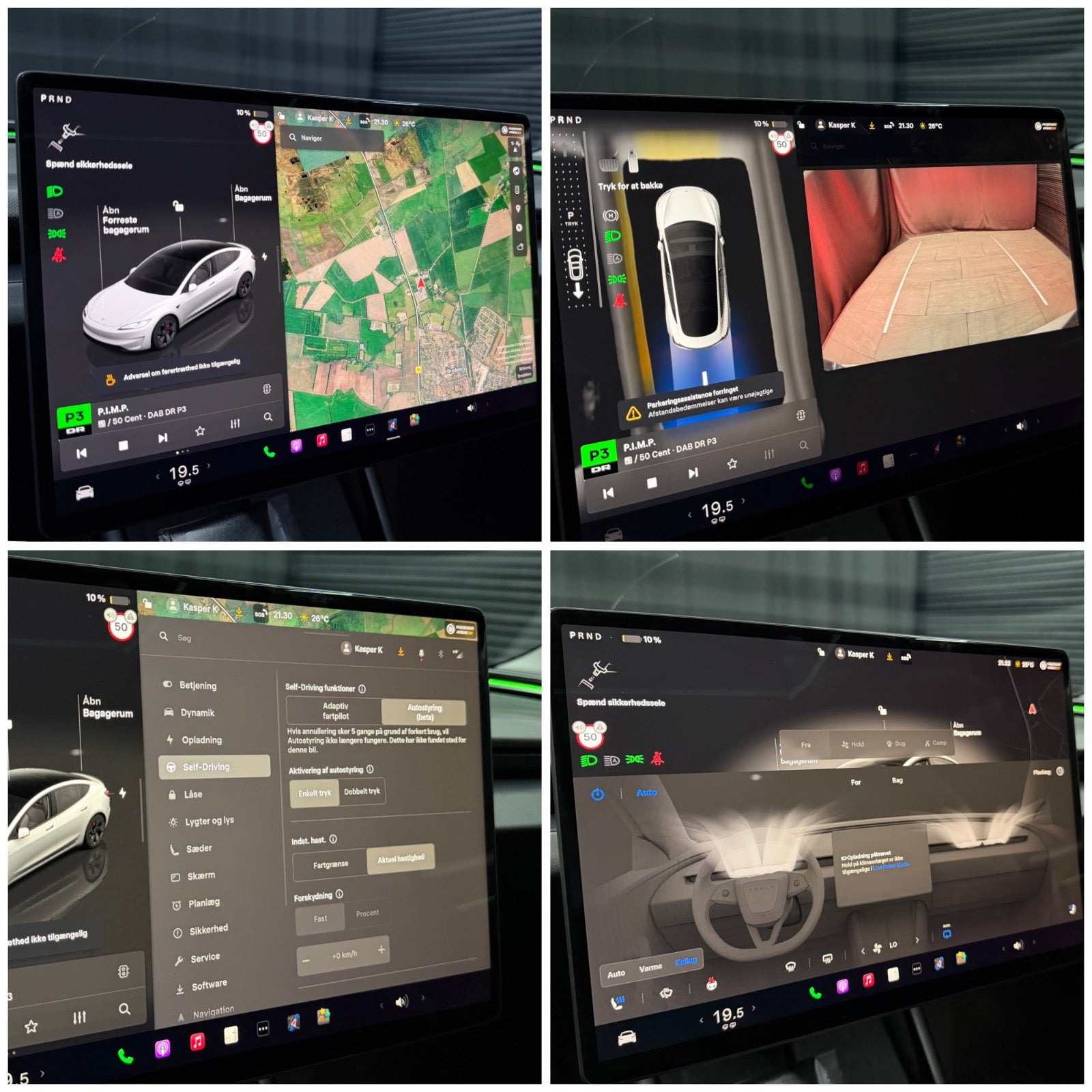 Hvid Tesla Model 3 fra 2025