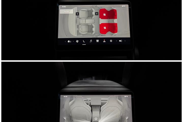 Hvid Tesla Model 3 fra 2025