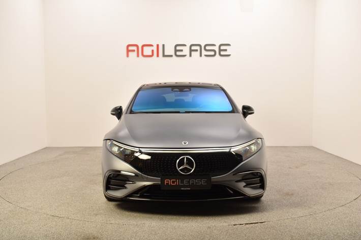 Grå Mercedes EQS450+ fra 2022