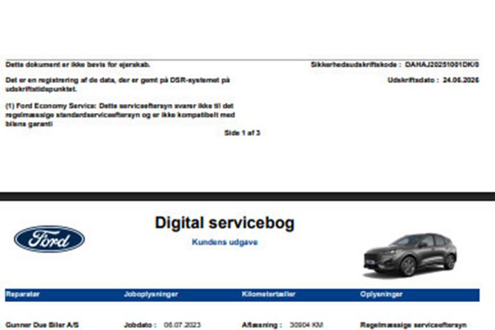 Grå Ford Kuga fra 2020